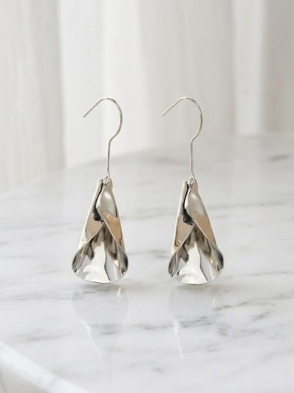 Ladies Silver Dangle Earrings